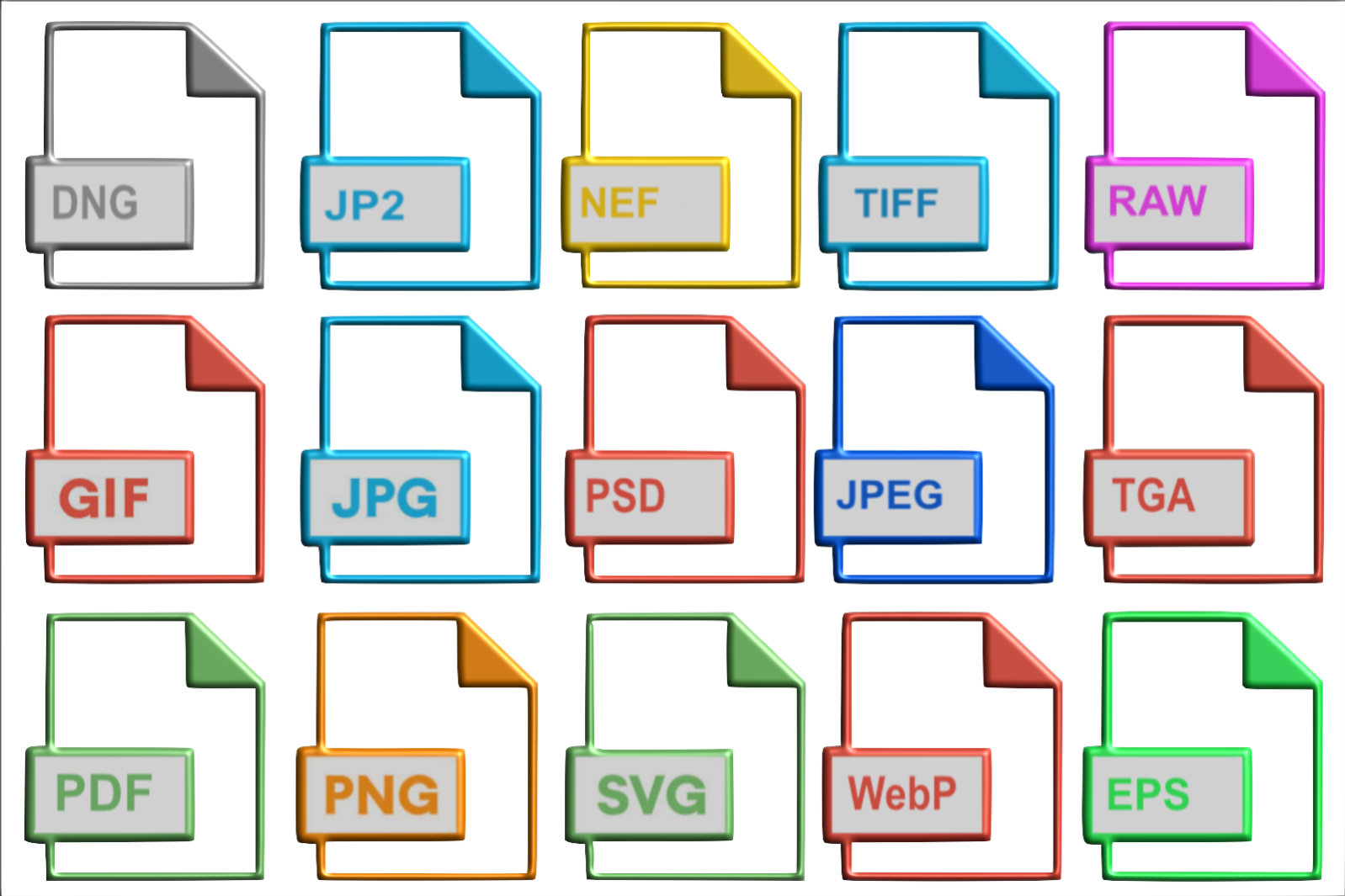 The different image formats